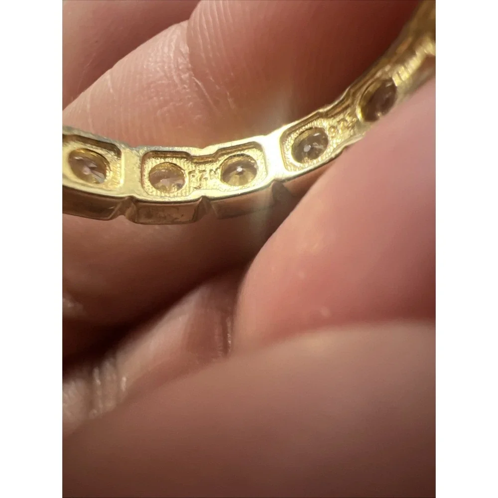 Fuzion Creation FZN Sterling Silver Cubic Zirconia Band Ring 925 Size 8.5